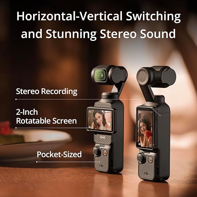 DJI Osmo Pocket 3 Creative Bundle with Tempered Glass and Bag, Vlog Camera 4K