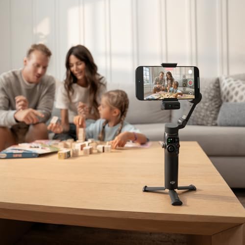 DJI Osmo Mobile 8 Gimbal Stabilizer for Phone, Native Tracking with Audio & Lighting, 360°