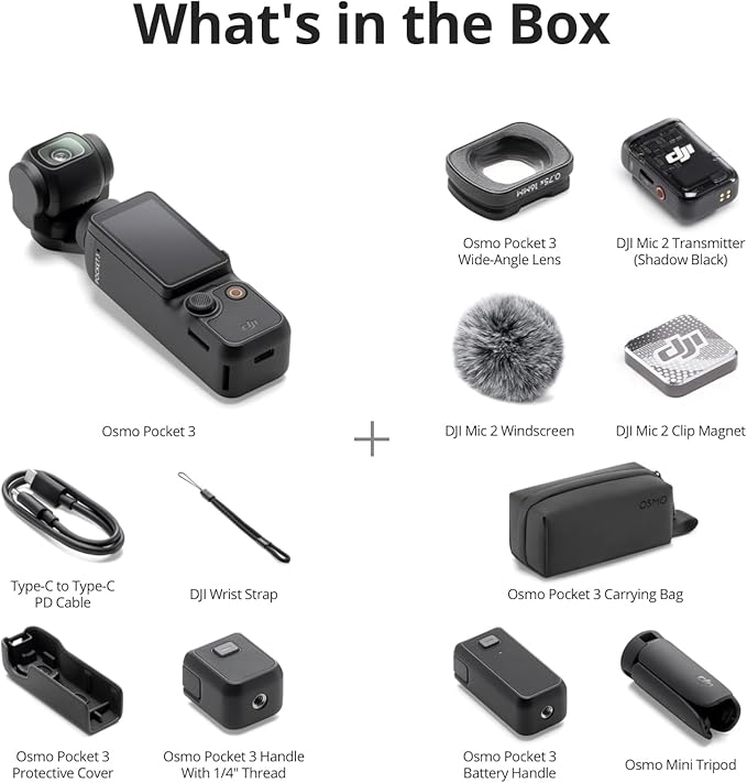 DJI Osmo Pocket 3 Creator Combo, Vlogging Camera