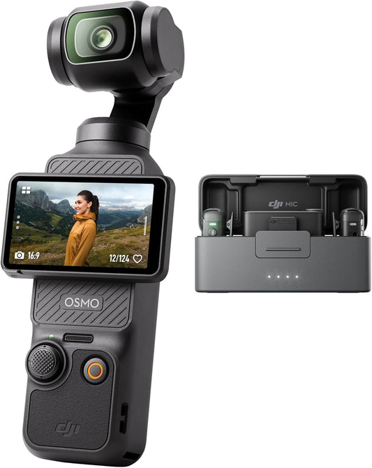 DJI Osmo Pocket 3 Creative Bundle with Tempered Glass and Bag, Vlog Camera 4K